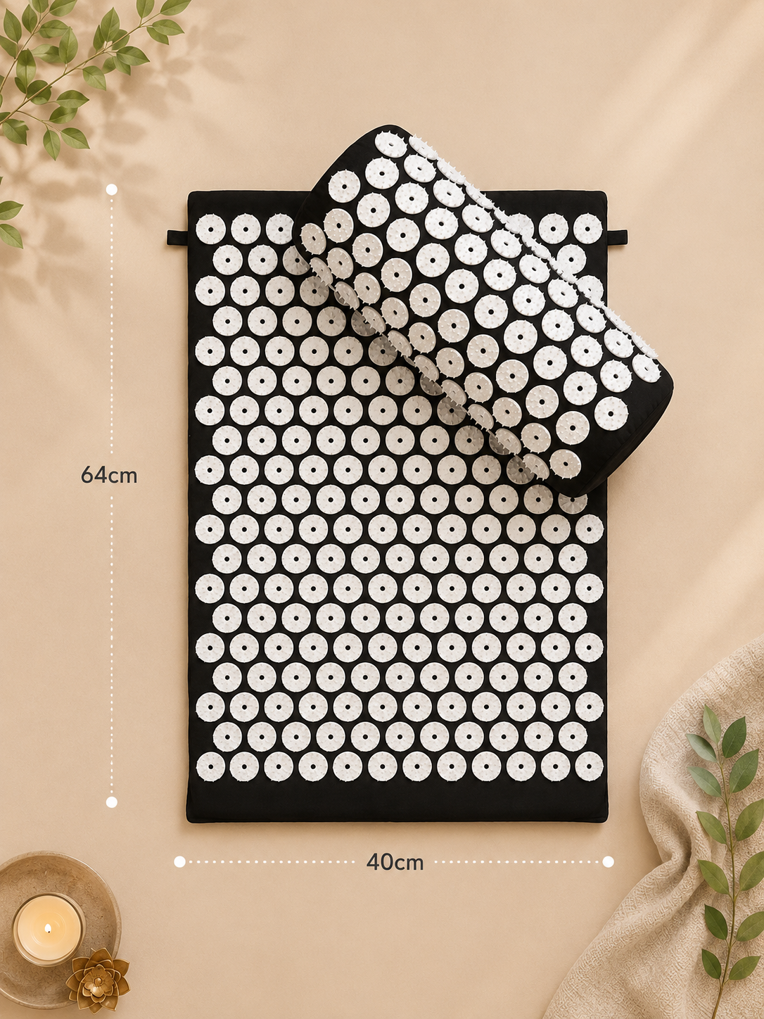 Soreva Acupressure Mat & Pillow Set